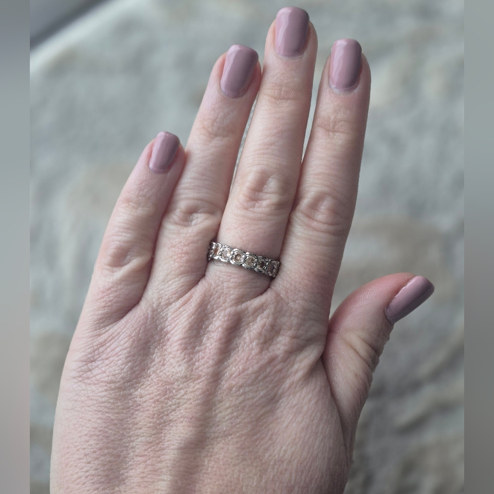 Dazzling Silver Crystal Ring